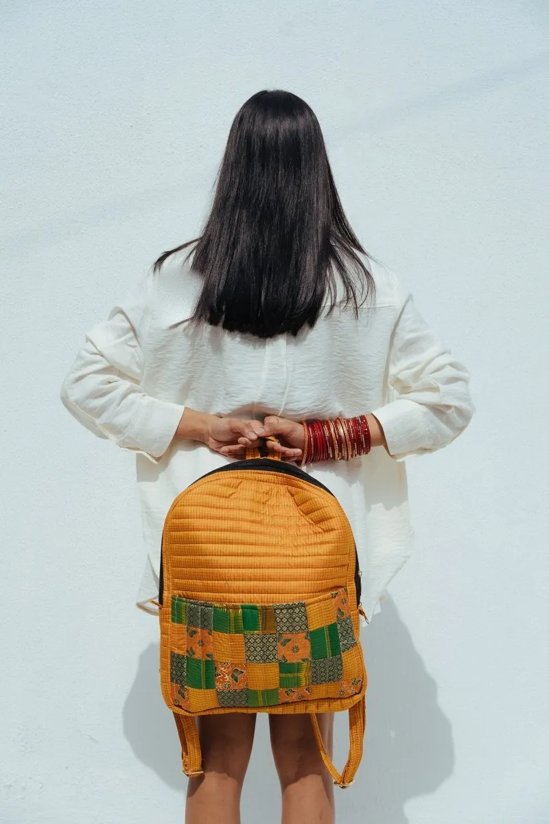 Kaushiki Petite Silk Patchwork Backpack