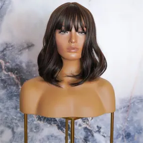 KELLY Dark Brown Fringe Wig