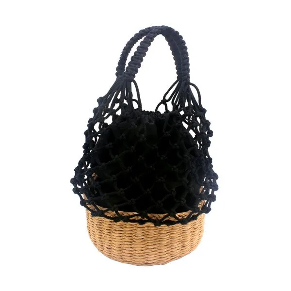 KNITTED BASKET BAG