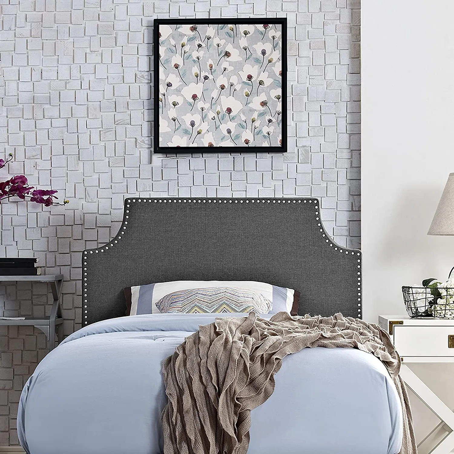 Laura Fabric Studded Headboard