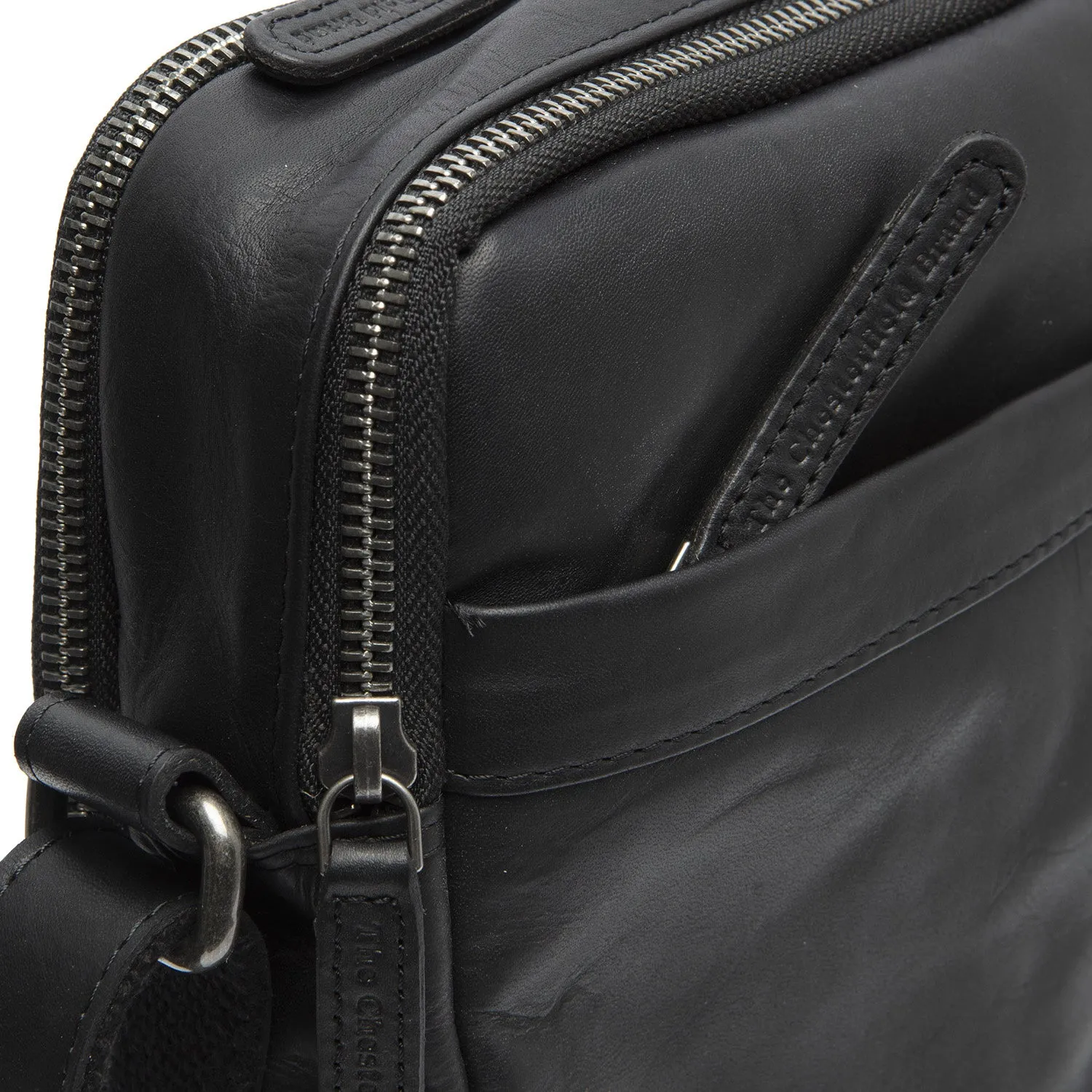 Leather Shoulder Bag Black Alva