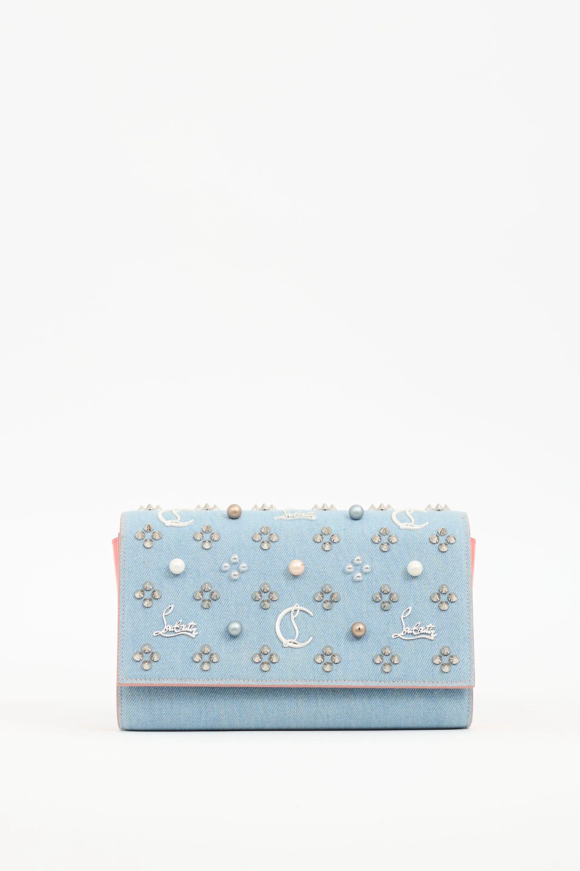 Light Wash Denim Paloma Studded Bag