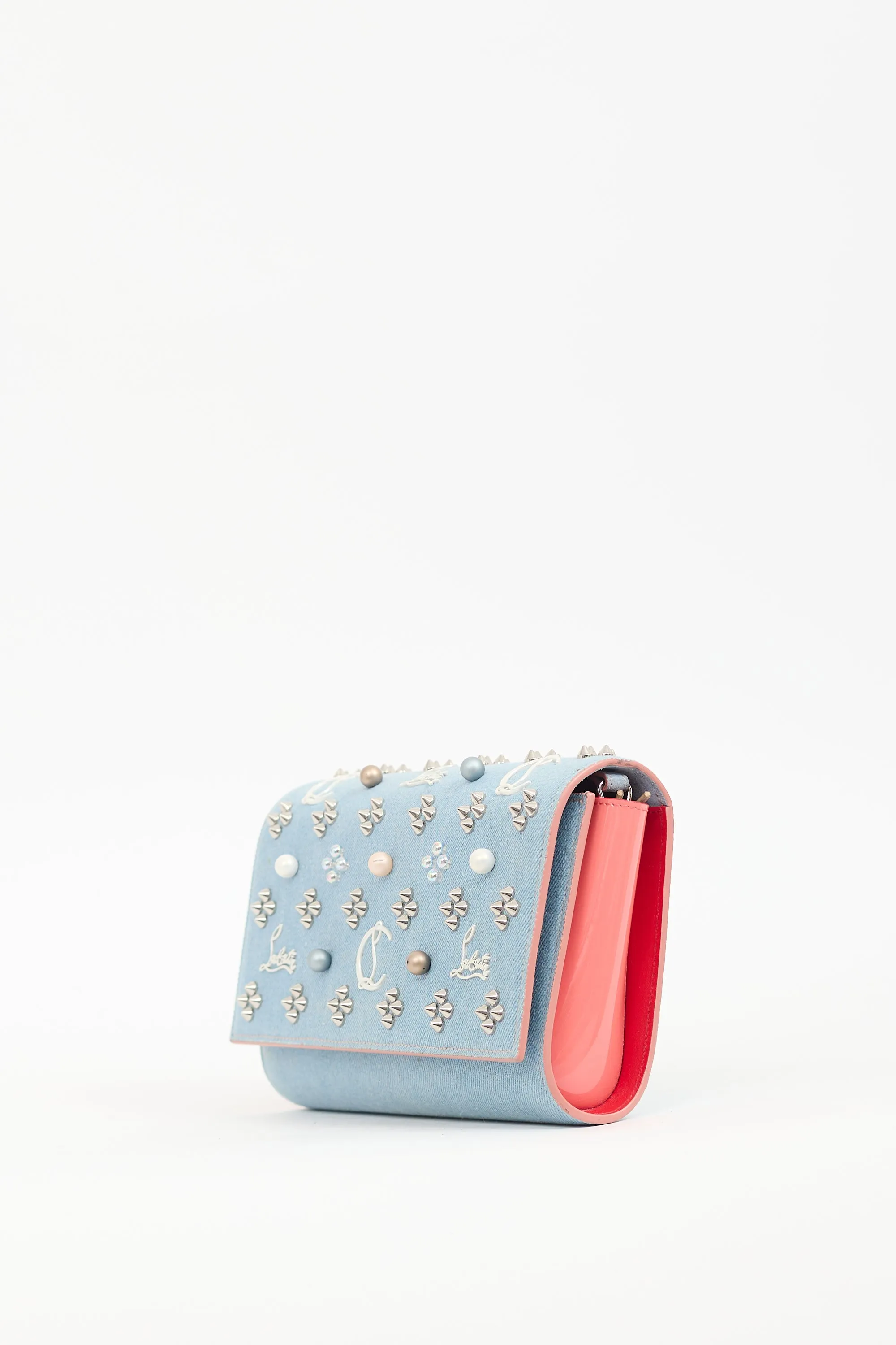 Light Wash Denim Paloma Studded Bag