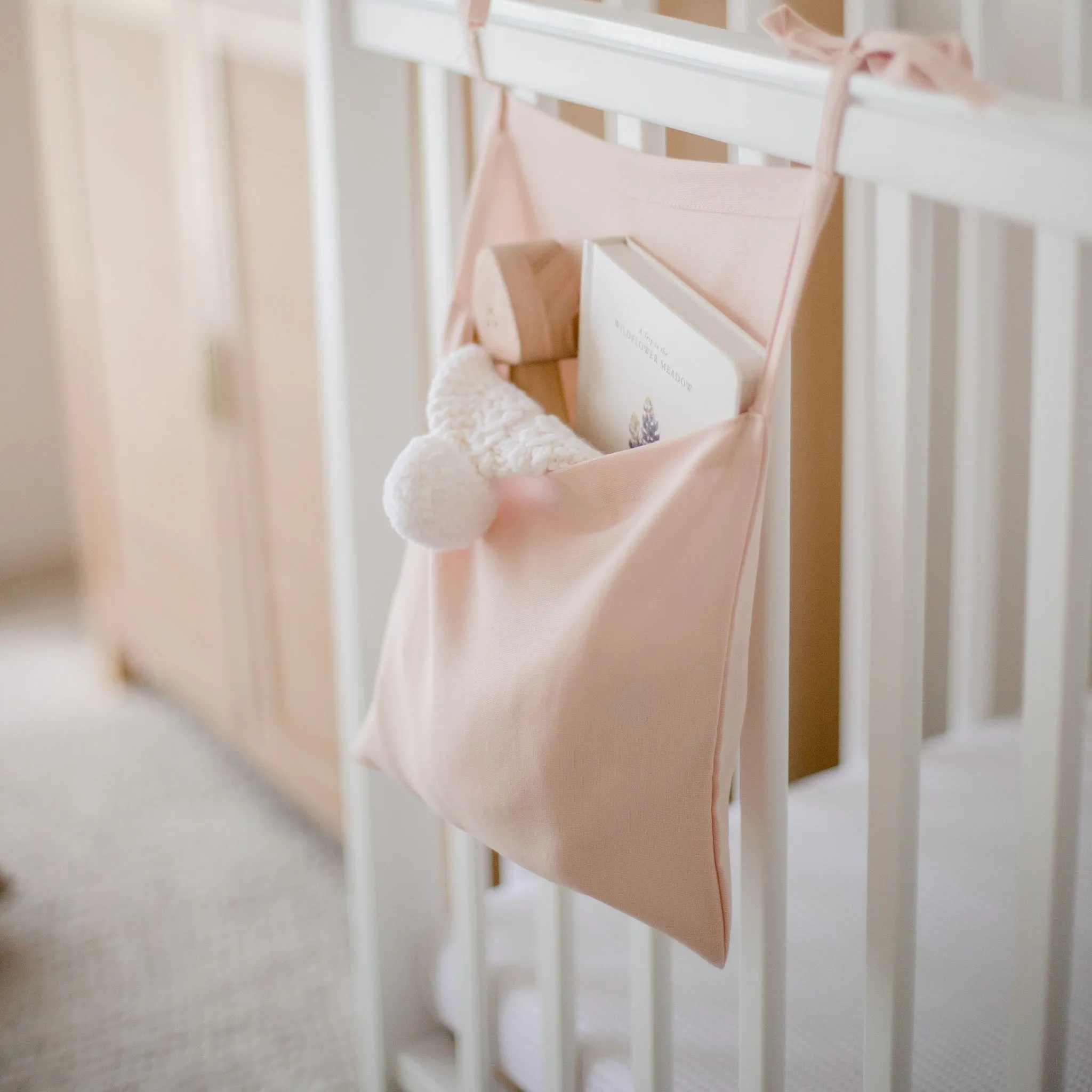 Linen Cot Organizers | Pink