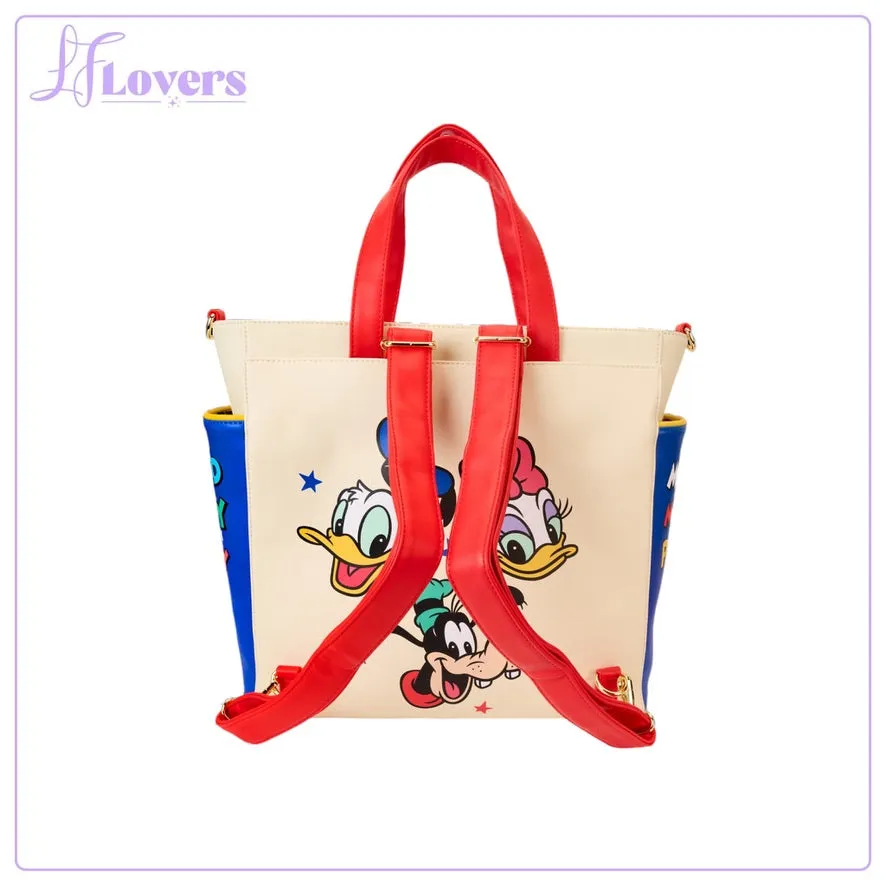 Loungefly Disney Mickey And Friends Convertible Backpack And Tote Bag