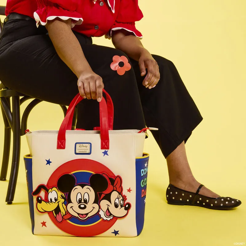 Loungefly Disney Mickey And Friends Convertible Backpack And Tote Bag