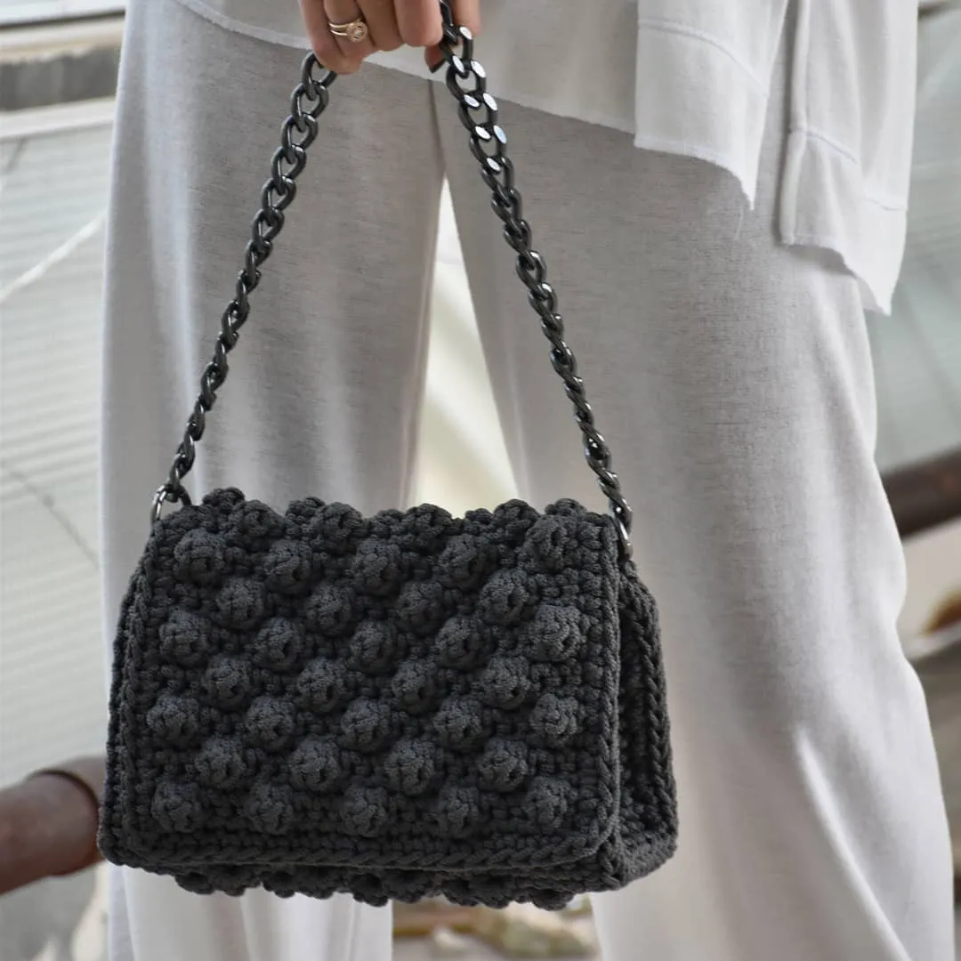 Lulu K Bubbles Bag - Dark Grey