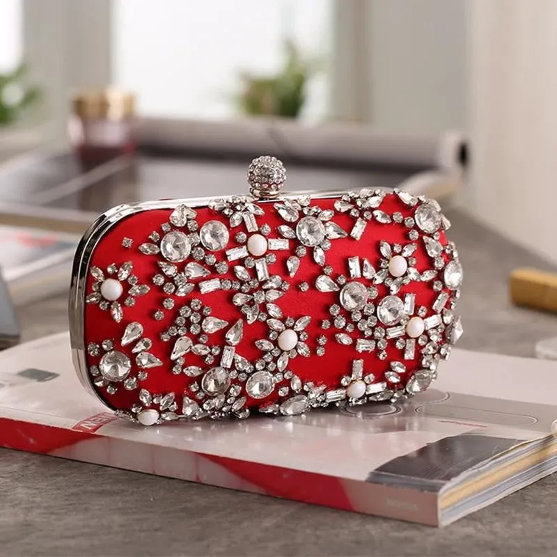 Luxy Moon Beaded Evening Bag Diamond Wedding Banquet Clutches