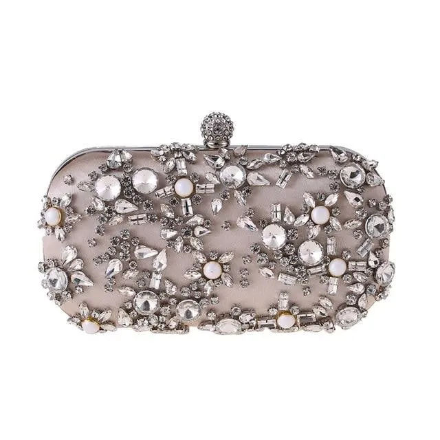 Luxy Moon Beaded Evening Bag Diamond Wedding Banquet Clutches