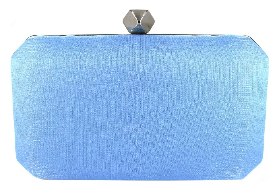 Mac EB0484 Baby Blue Shimmer Frame Clutch Bag