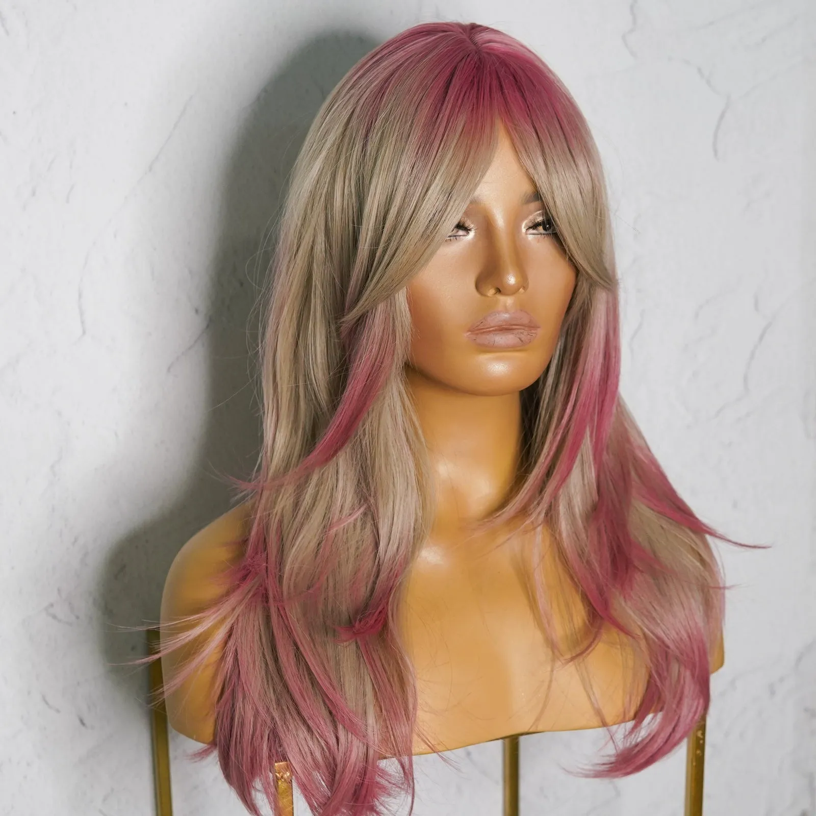 MATILDA Ombre Pink Fringe Wig