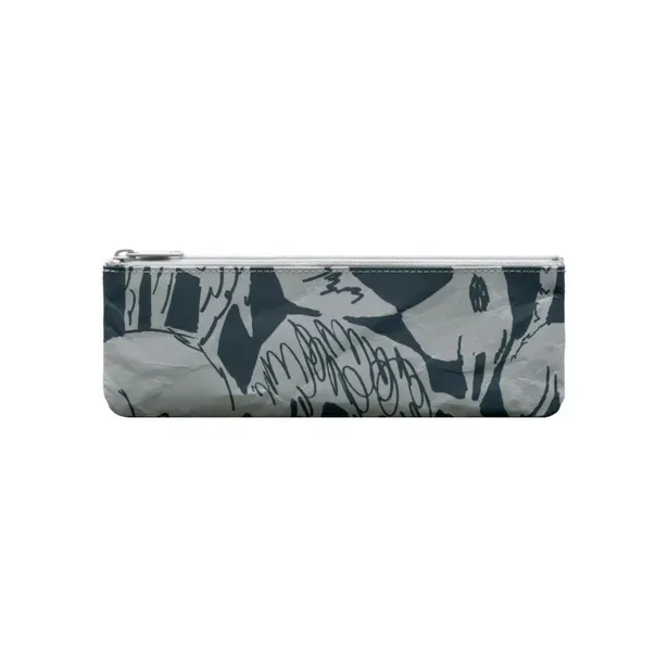 mina perhonen: Pencil Case - life puzzle / M Size / Gray - , Made in Japan,  Japanese pen case