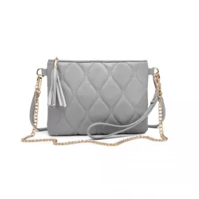 Miss Lulu Small PU Leather Soft Crossbody Bag - Grey | Elegant & Versatile Handbag