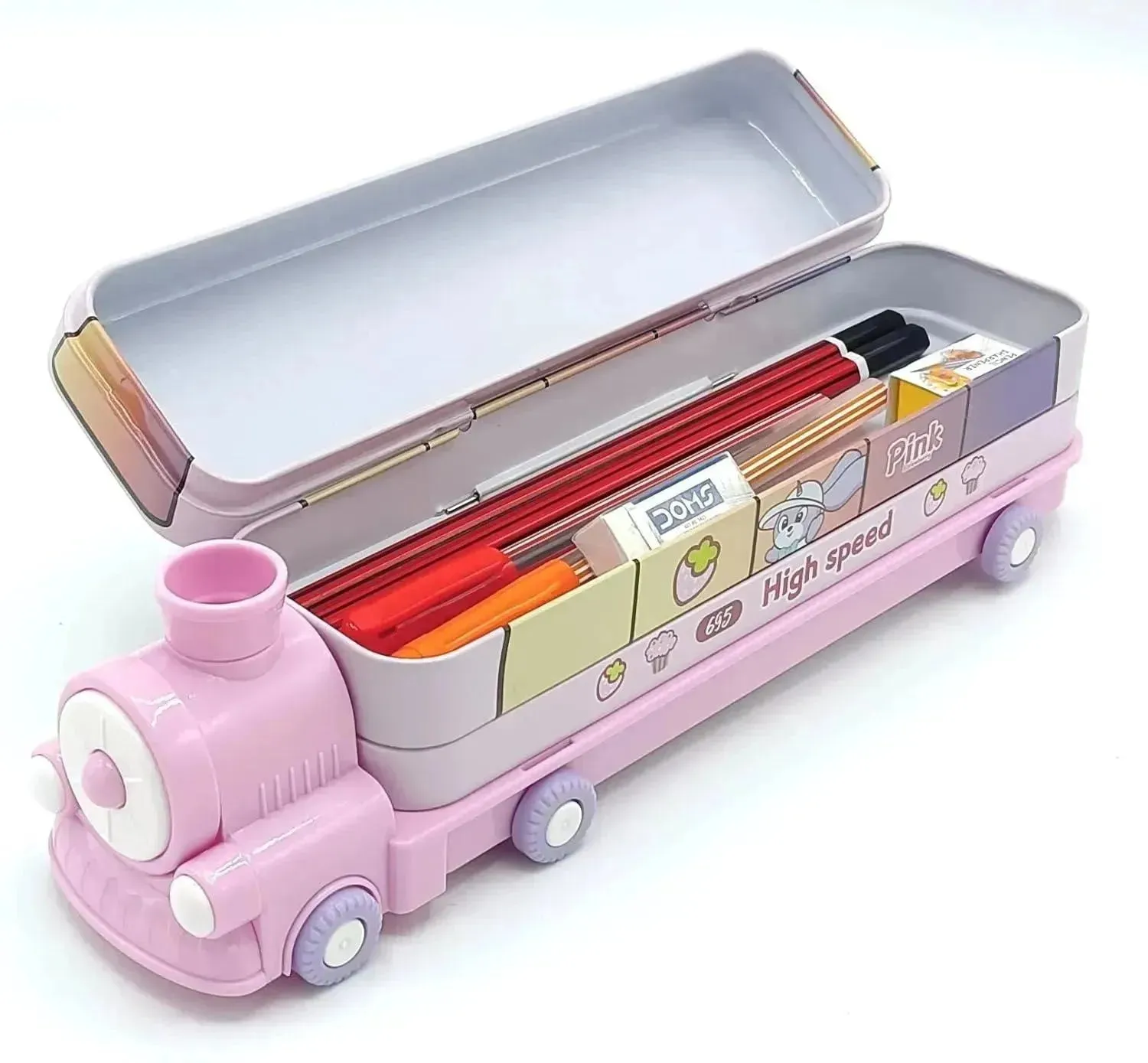 Moving Train Multifunction Pencil Geometry Box