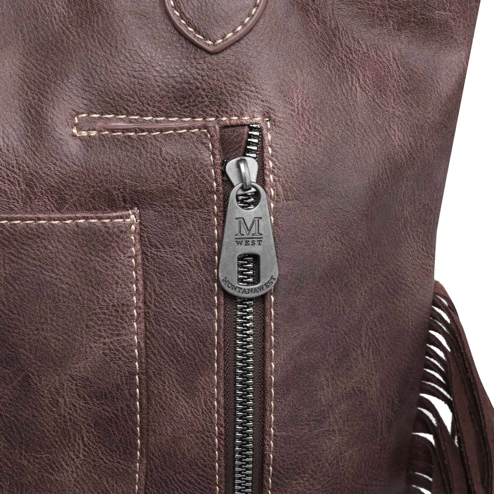 MWT118-G8317 Trinity Ranch Hair-On Cowhide Indian Chief Collection Concealed Carry Tote