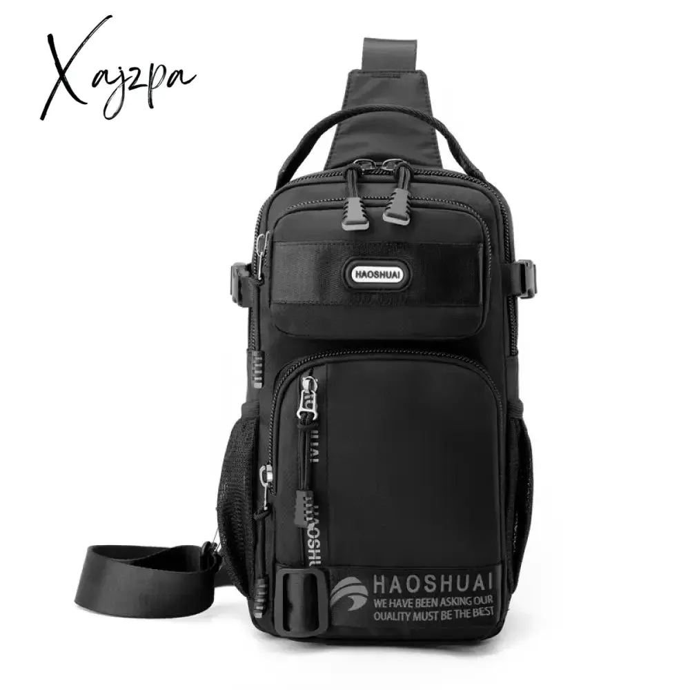 New Outdoor Waterproof Chest Bag Men Multifunctional Messenger Pack Fashion Crossbody Shoulder Bag For Travel Multi Pocket