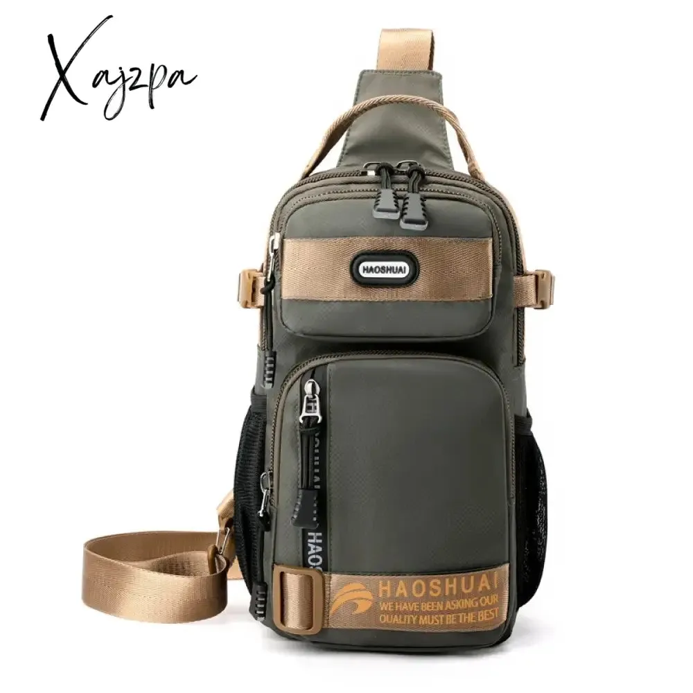 New Outdoor Waterproof Chest Bag Men Multifunctional Messenger Pack Fashion Crossbody Shoulder Bag For Travel Multi Pocket