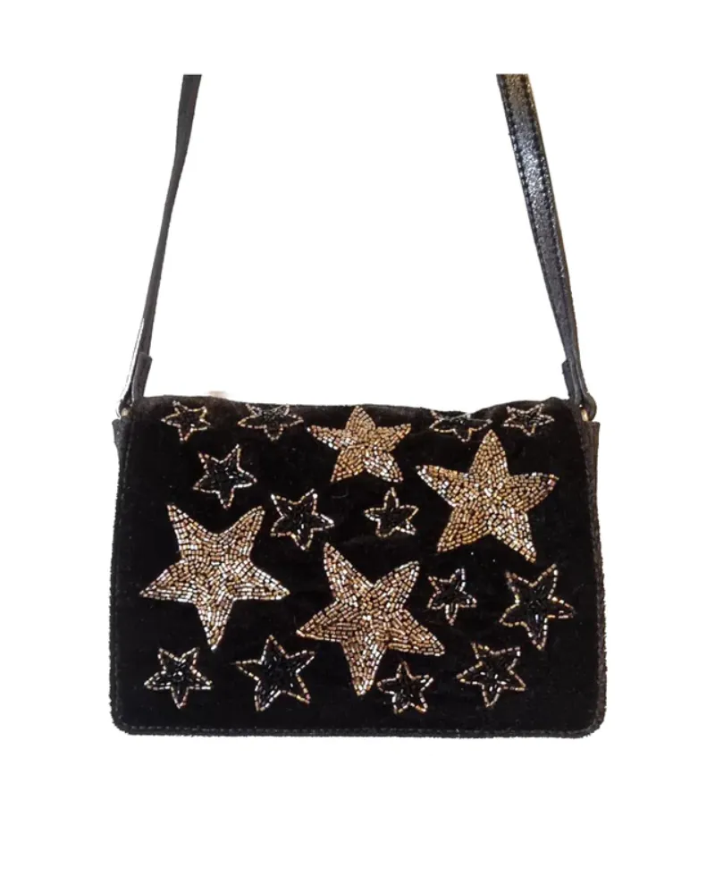 Nooki Stardust Black Beaded Bag