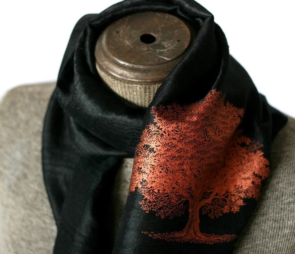 Oak Tree Silk Scarf