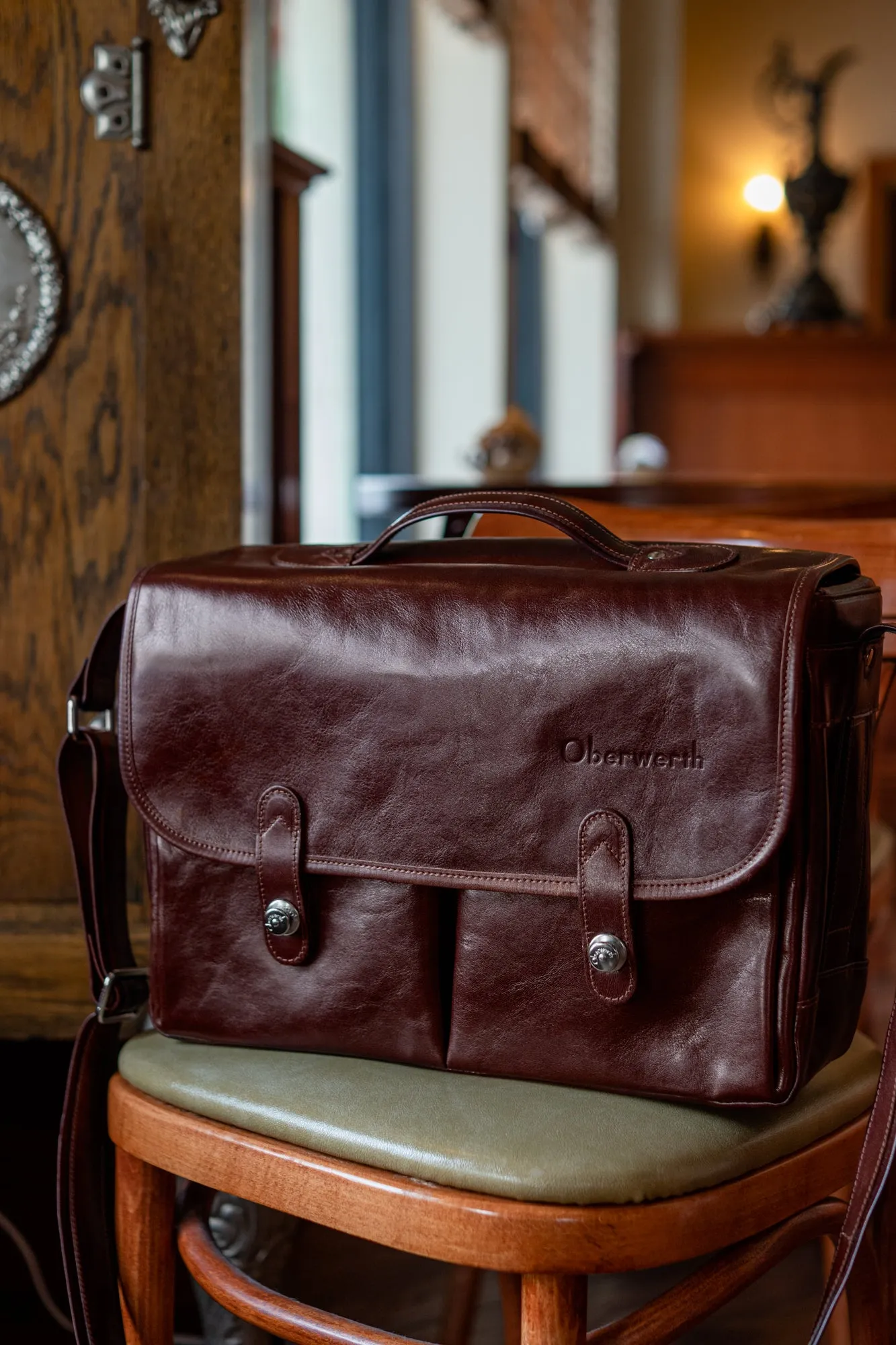 Oberwerth München Large Leather Camera Bag - Vintage Brown