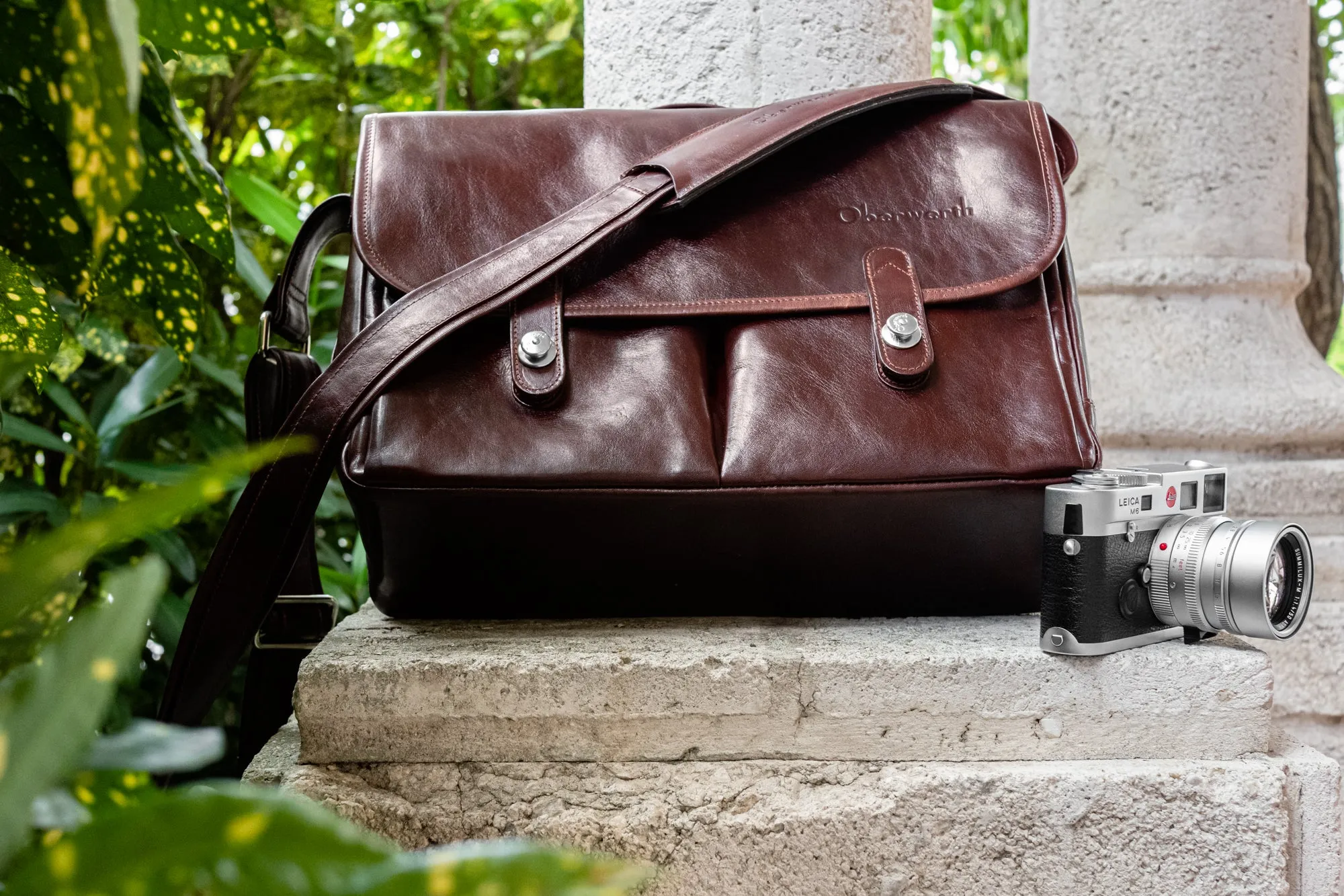 Oberwerth München Large Leather Camera Bag - Vintage Brown