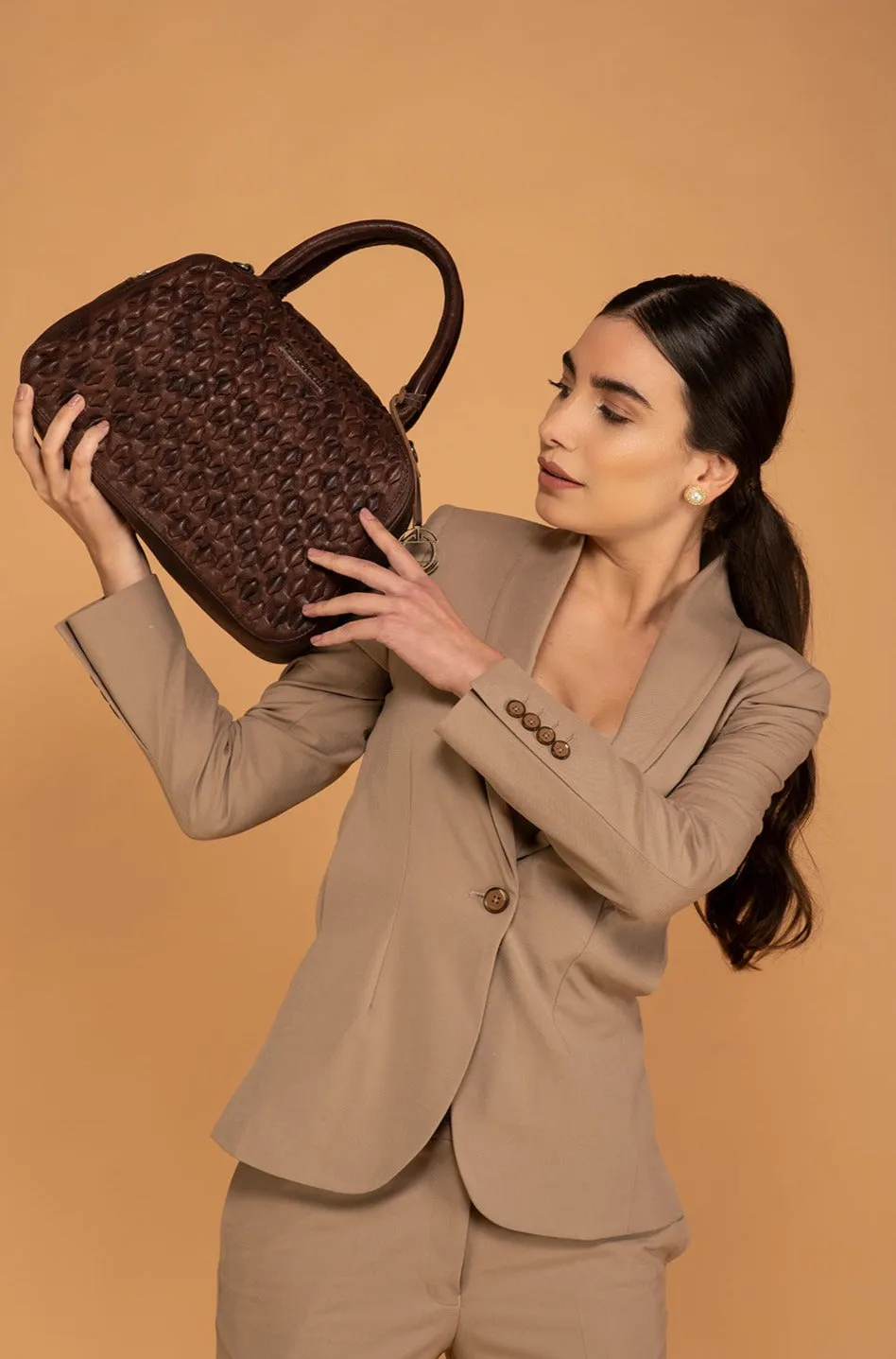 Orleans Padded Weave Bowler Bag