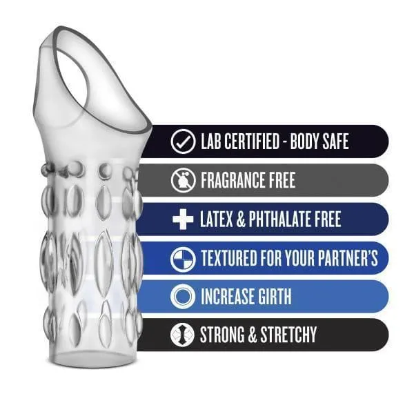 Performance Male Enlargement Studded Girth Enhancement Sleeve Penis Ring Clear