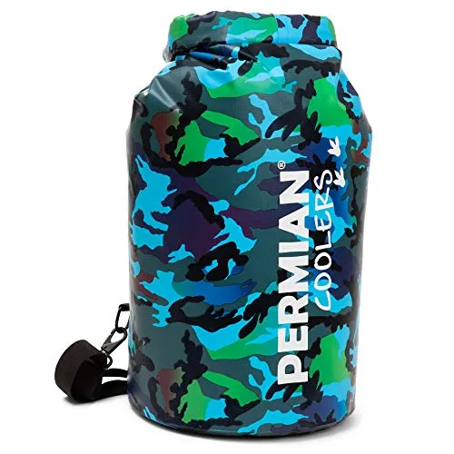 Permian Camo Portable Cooler Bag 15l Roll Top Waterproof Insulated Floating