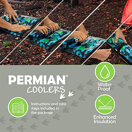 Permian Camo Portable Cooler Bag 15l Roll Top Waterproof Insulated Floating