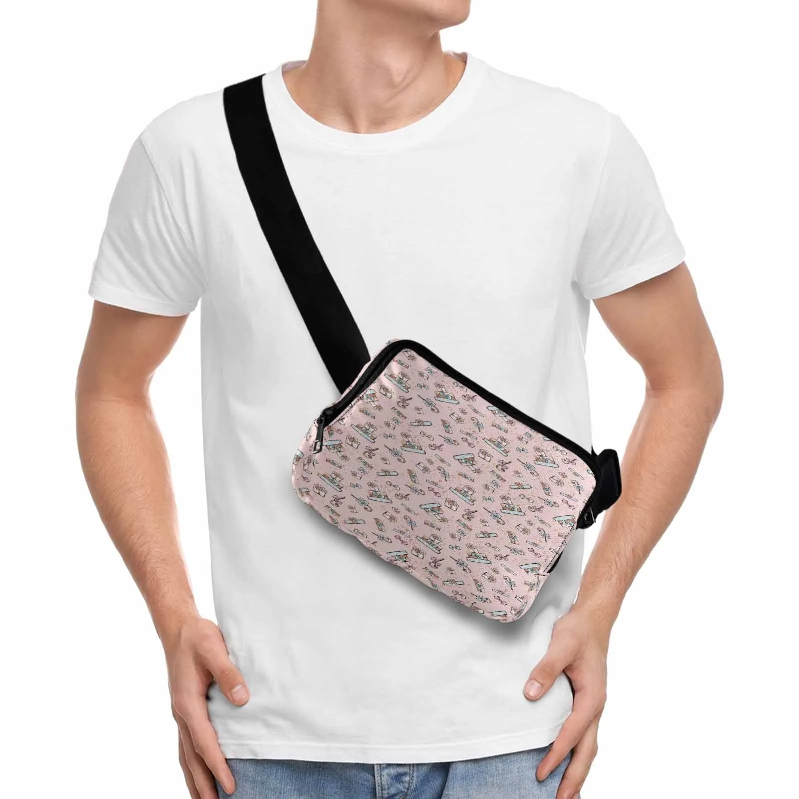 Pink Christmas Presents Belt Bag