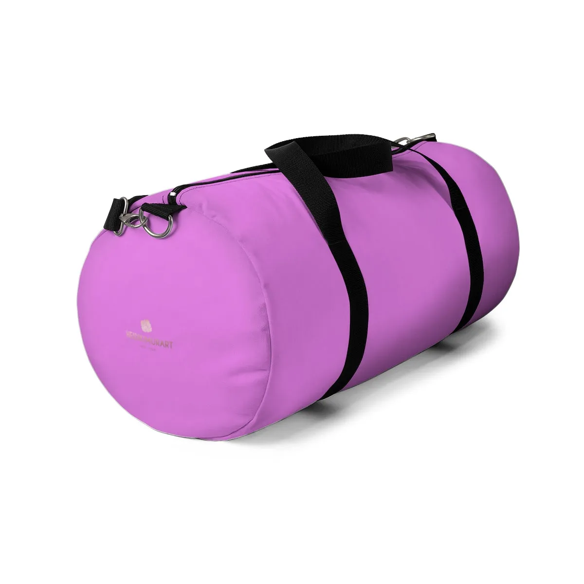 Pink Unisex Duffle Bag, Best Solid Pink Color All Day Small 20"Long Or Large 23"Long Size Duffel Bag - Made in USA