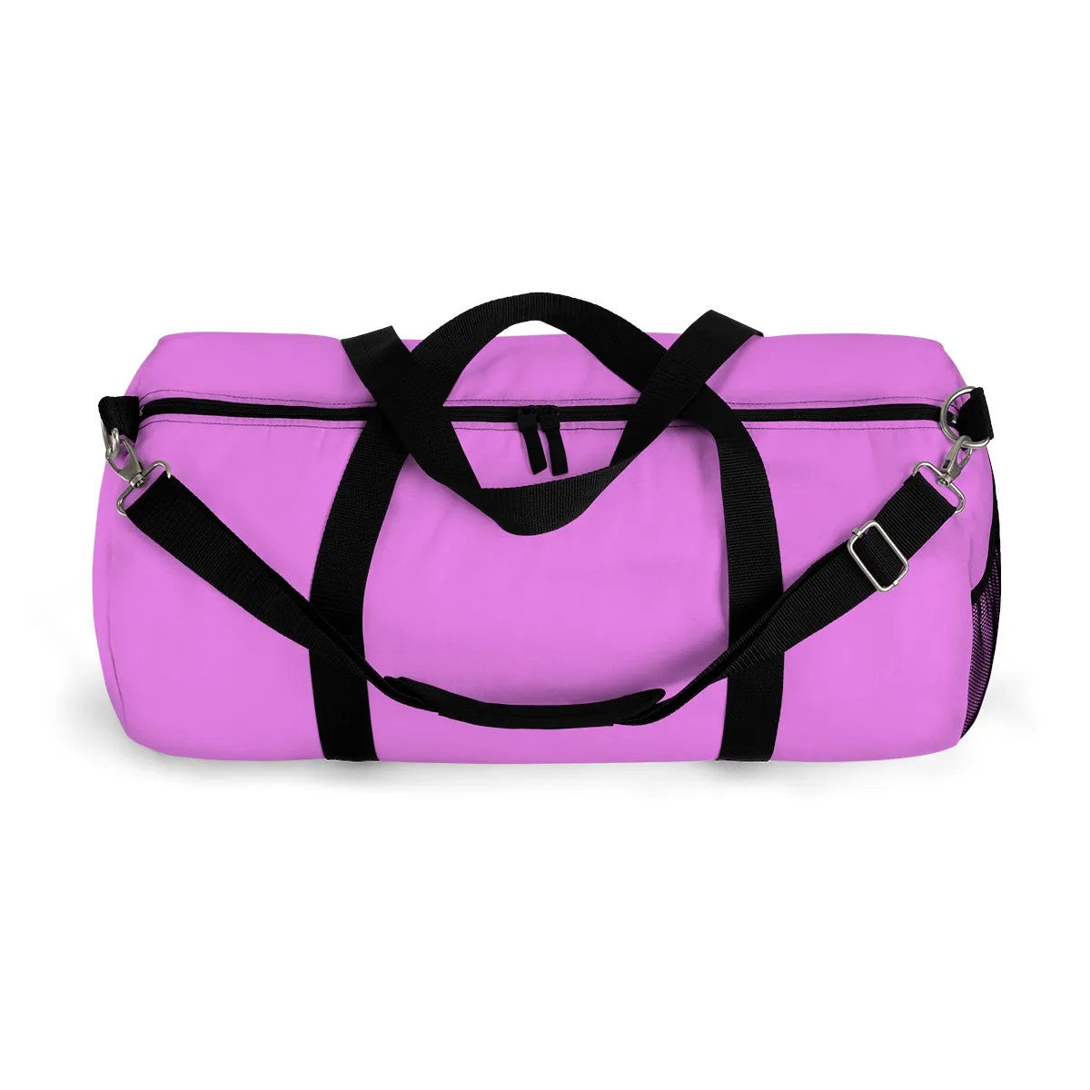 Pink Unisex Duffle Bag, Best Solid Pink Color All Day Small 20"Long Or Large 23"Long Size Duffel Bag - Made in USA