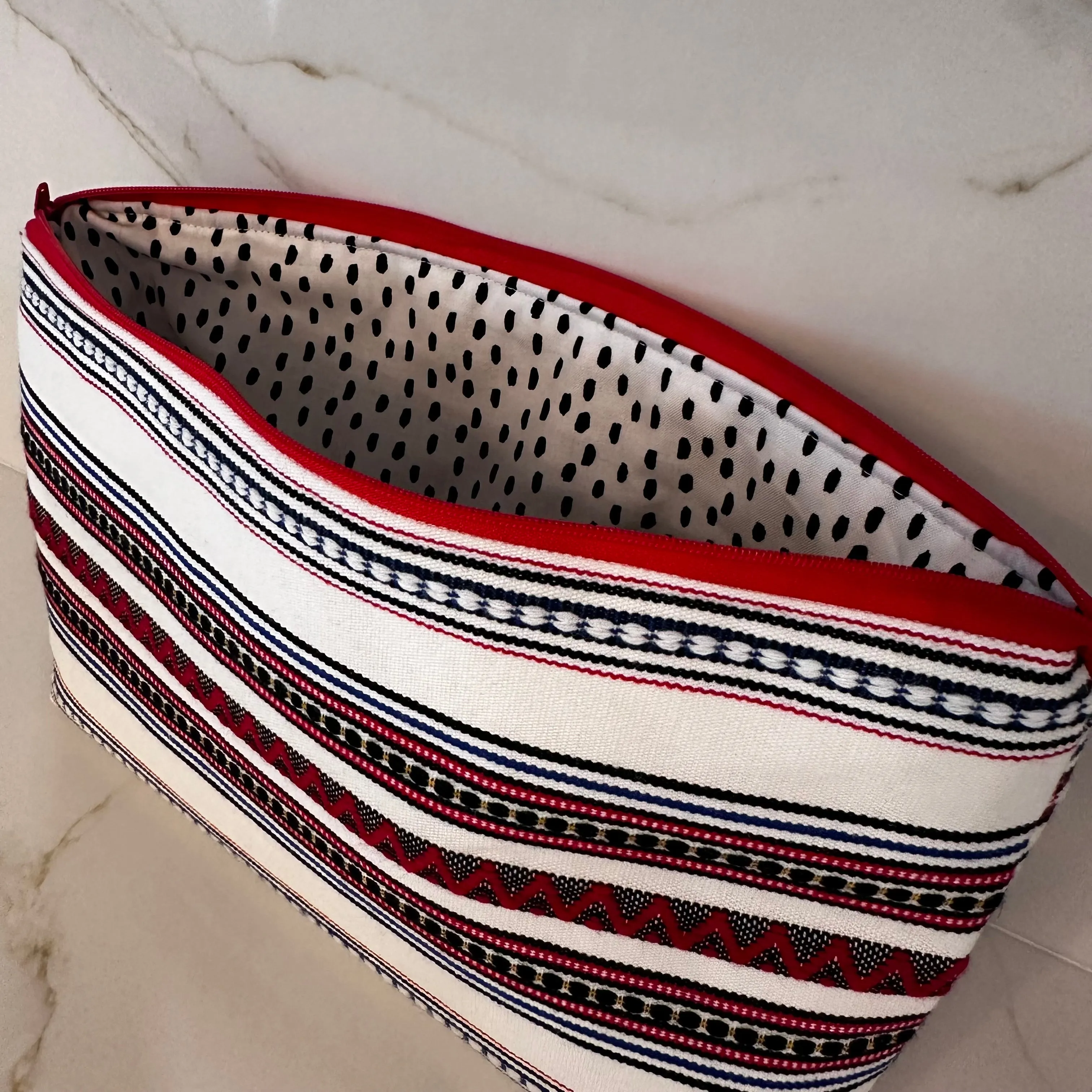 Plateia Cretan Stripes Zipper Bags