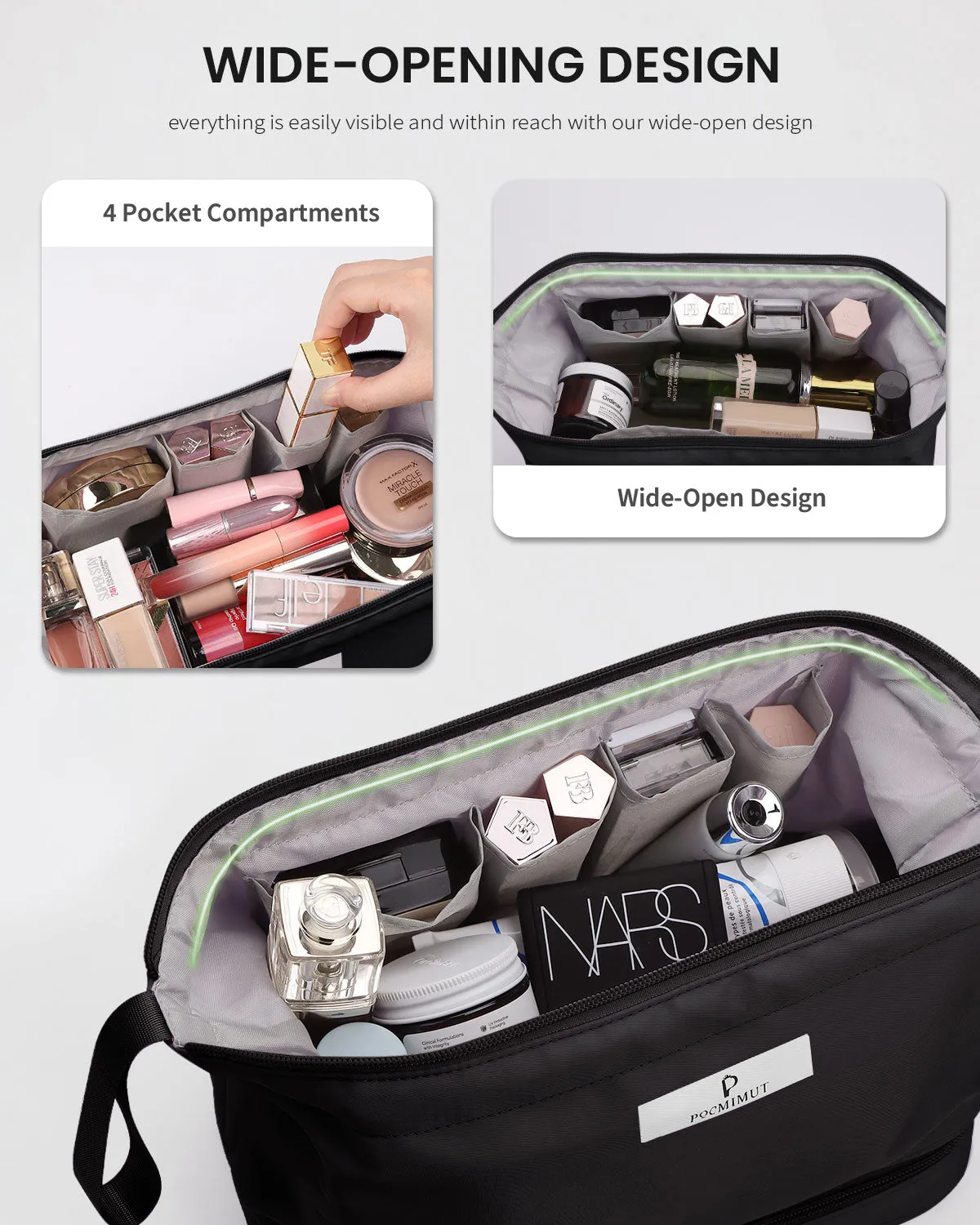 Pocmimut Double Memory Cloth Makeup Bag