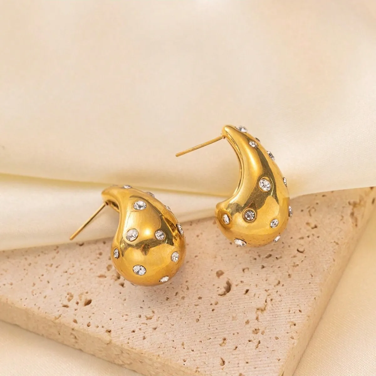 Pre Order:  Diamond Studded Colorful Stud Earrings