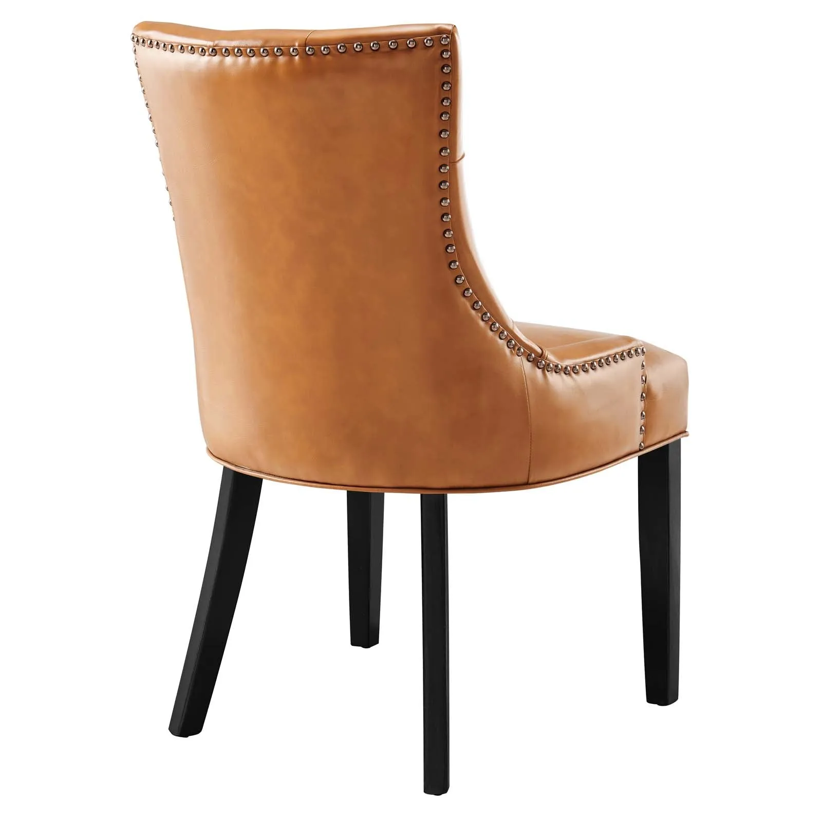 Regent Tufted Vegan Leather Dining Chair Tan EEI-2222-TAN