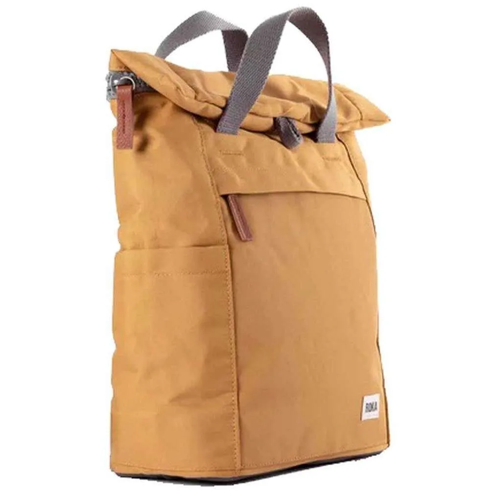 Roka Finchley A Small Sustainable Canvas Backpack - Flax Yellow