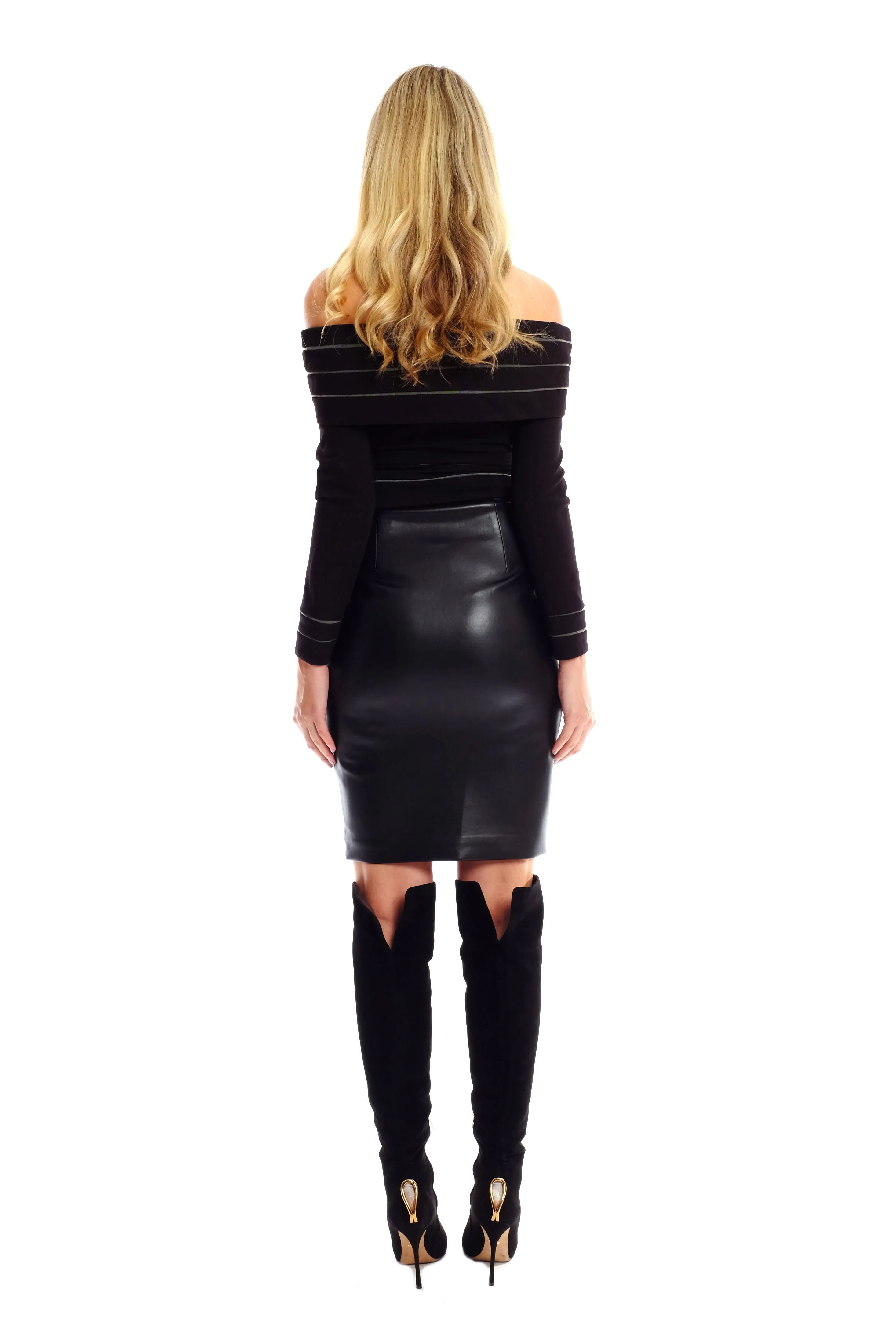 Sadie Studded Leather Skirt