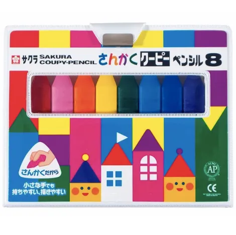 Sakura Cray-Pas "Coupy-Pencil/Crayons" for toddlers 8-colors