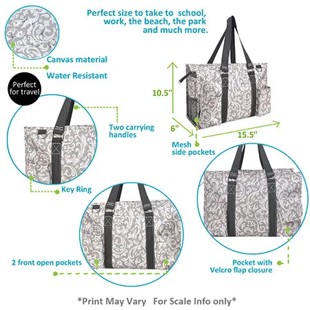 SALE! Floral Vines NGIL Zippered Caddy Organizer Tote Bag