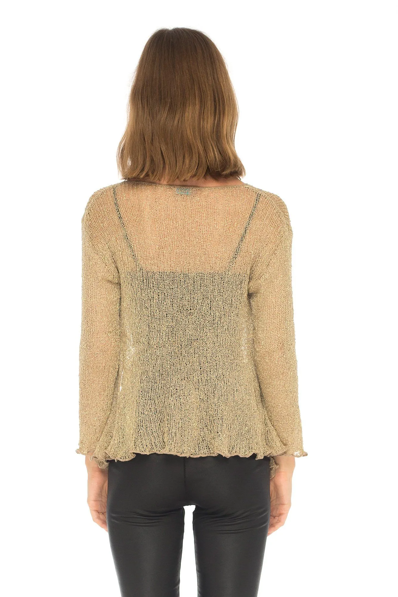 SHU-SHI Womens Sparkly Knit Sheer Shrug Cardigan Bolero Top One Size Fits Most