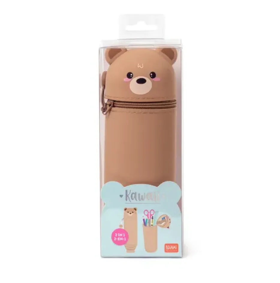 Silicone Pencil Case - Teddy Bear