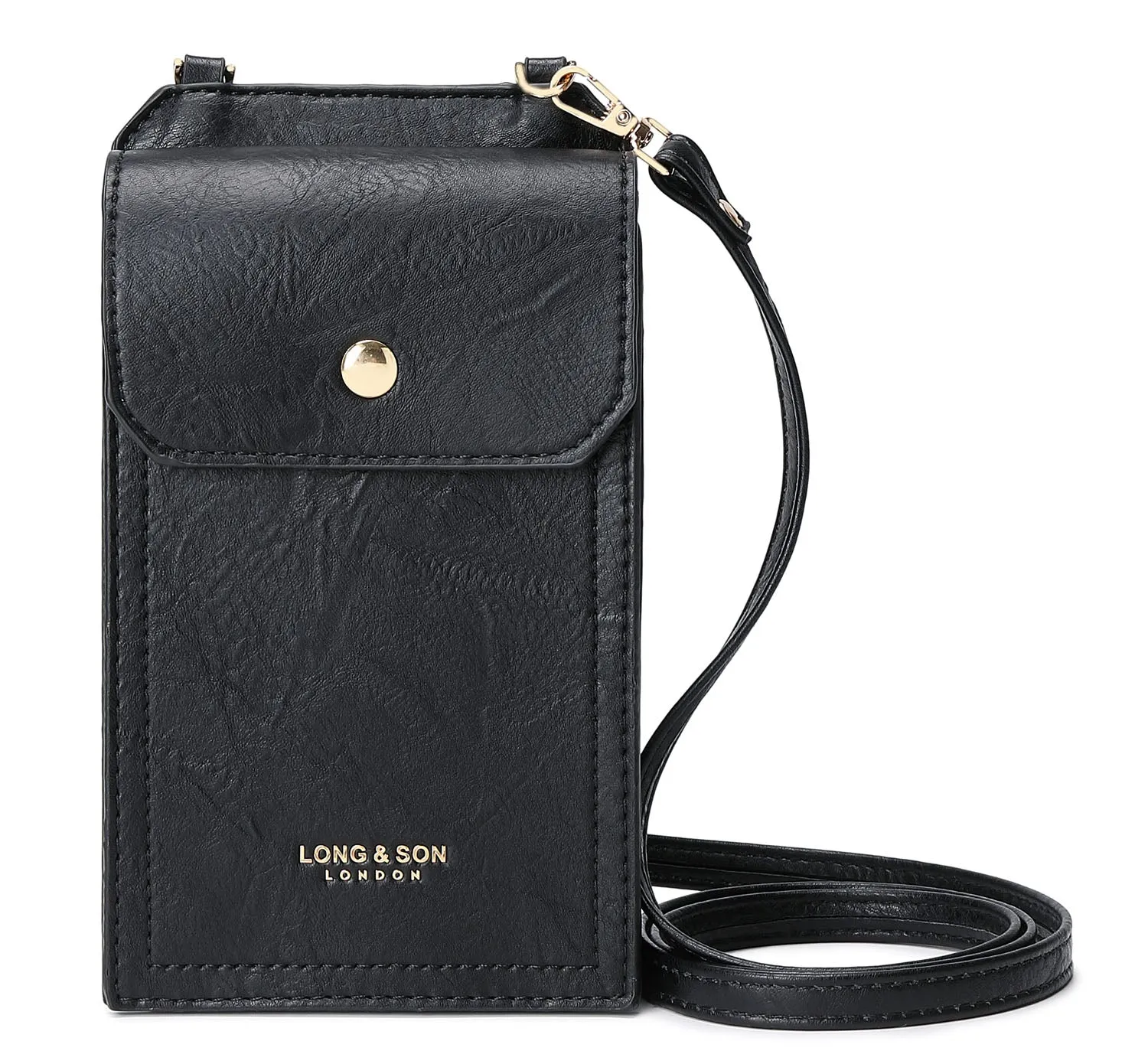 SMALL BLACK MOBILE PHONE HOLDER CROSS BODY BAG