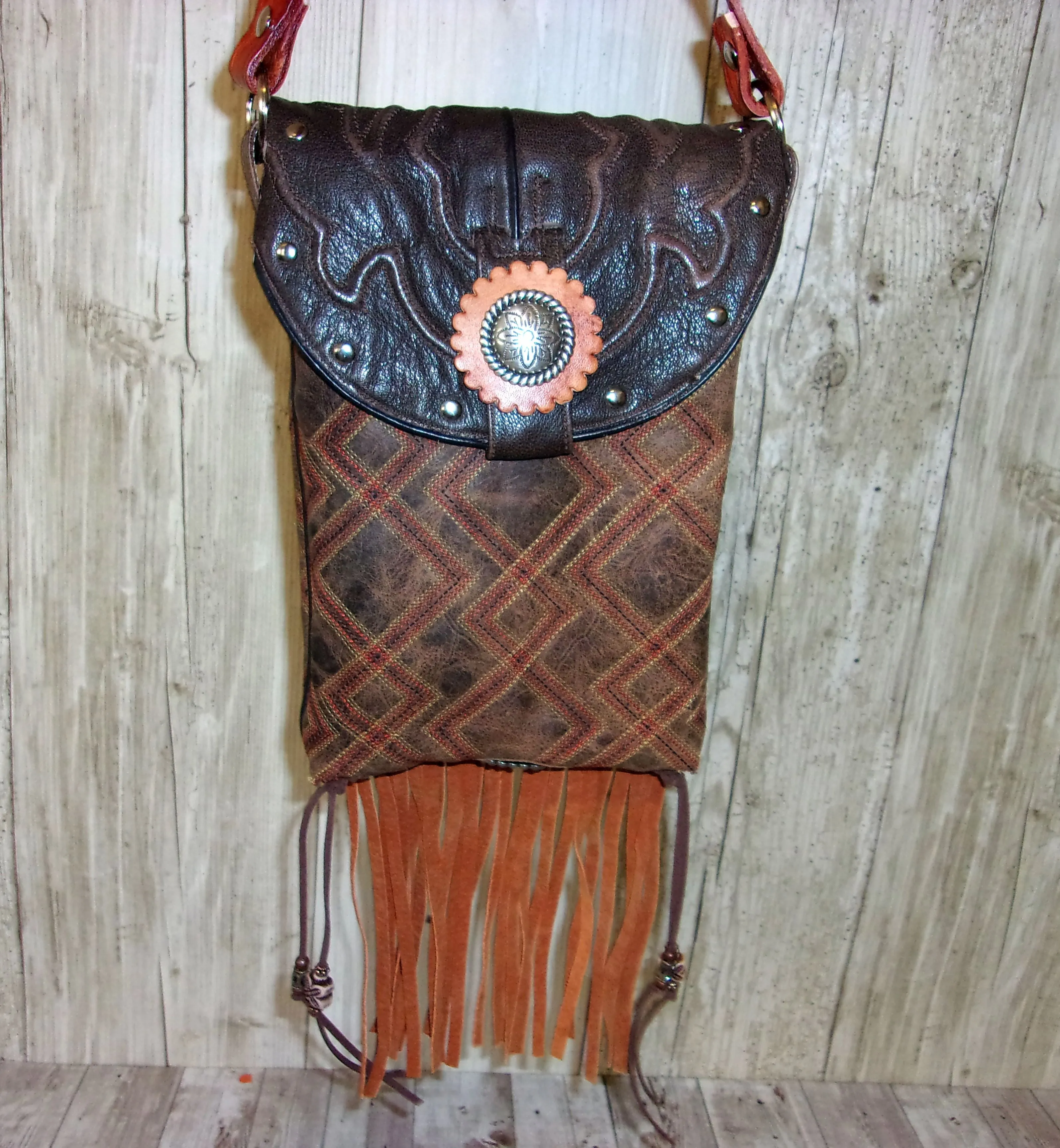 Small Concealed Carry Purse with Fringe CB102