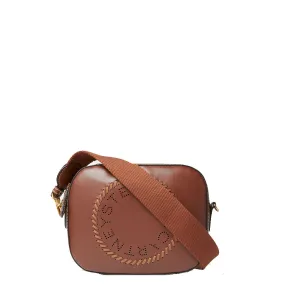 Stella Logo Camera Bag Whip/Stud Strap, Cognac