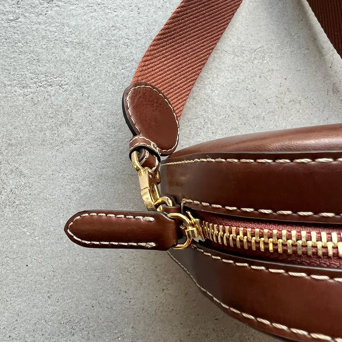 Stella Logo Camera Bag Whip/Stud Strap, Cognac