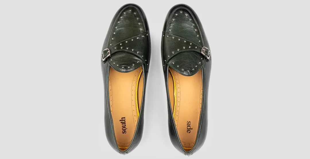 Studded Olive Single Monk