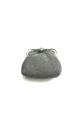 Swarovski Crystal Studded Flower Pouch Handmade Clutch Bag 1