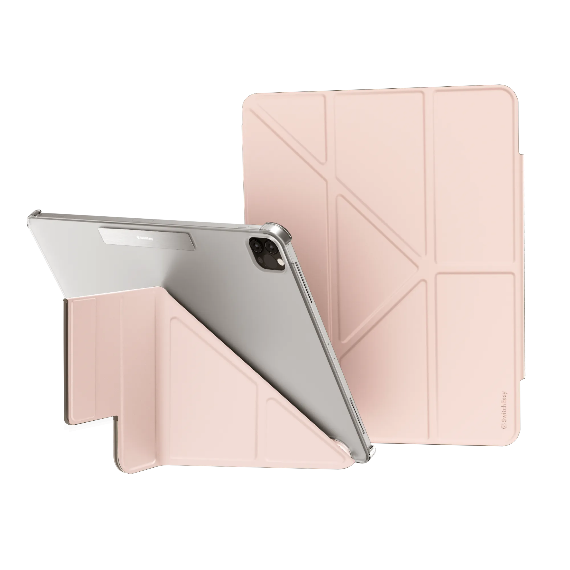 SwitchEasy Origami Nude Folding Folio Clear Apple iPad Case with Magnetic Pencil Storage