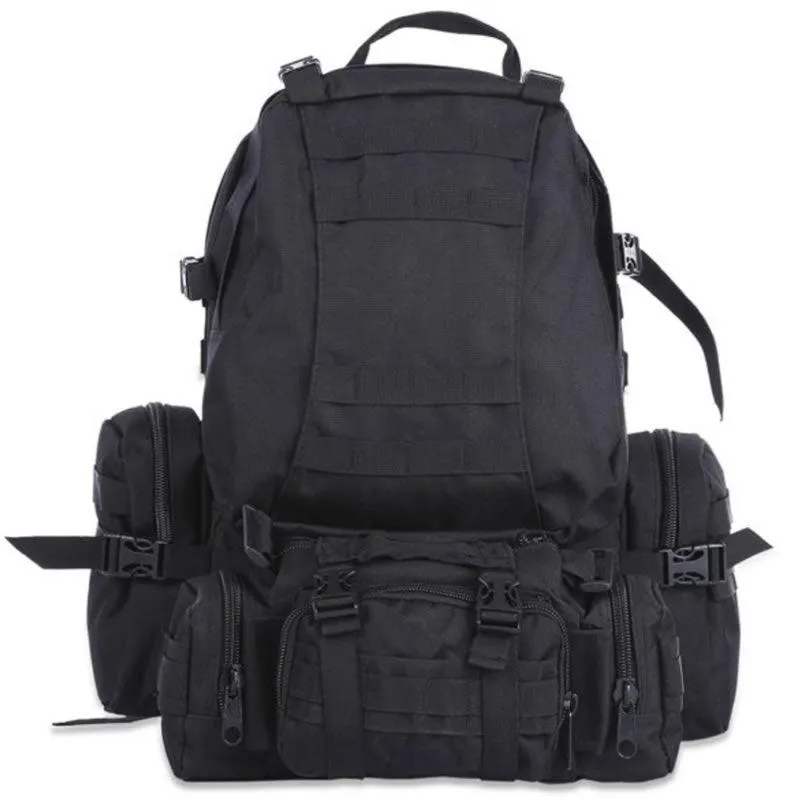 Tactical Backpack with 3 Detachable Molle Bags CF-75 BLACK